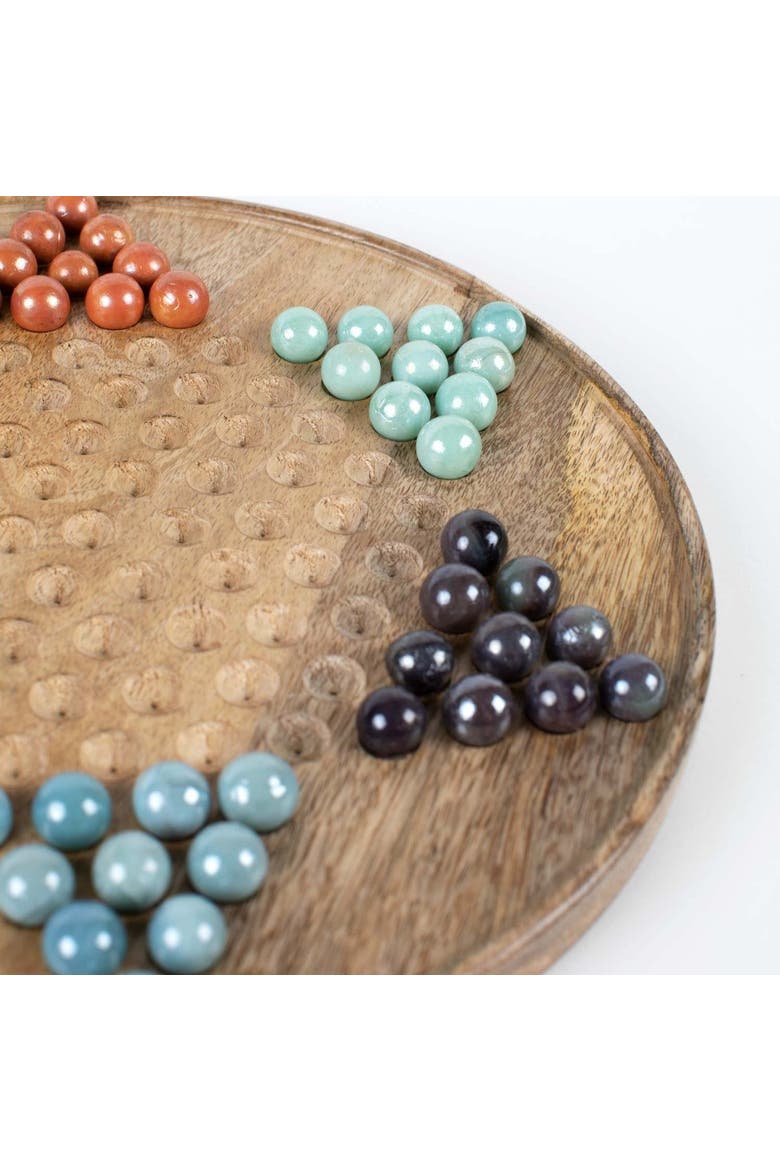 Star Checkers Game, Alternate, color, Brown