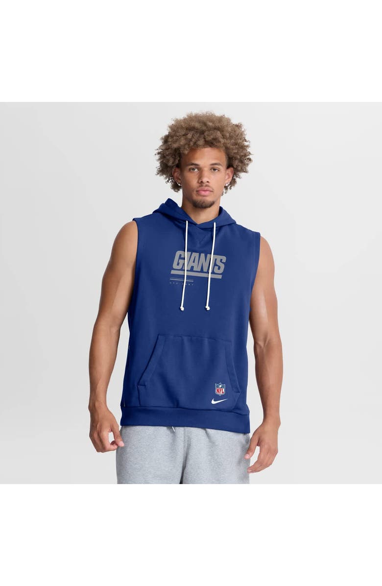 Nike Men's Nike Royal New York Giants Sideline Standard Issue Dri-FIT Sleeveless Hoodie, Main, color, Royal