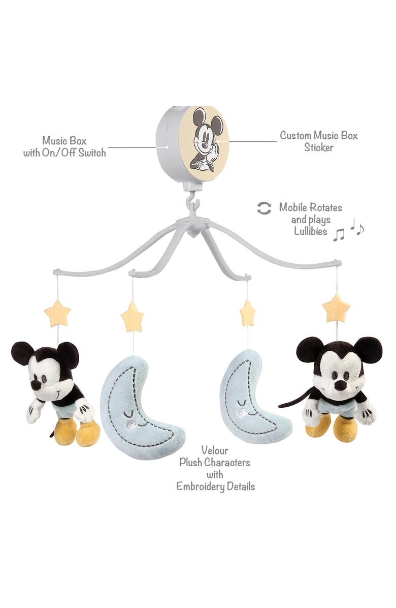 Lambs & Ivy Disney Baby Moonlight Mickey Mouse Musical Baby Crib Mobile Soother, Alternate, color, Multicolor