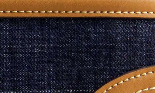 True Religion Horseshoe Denim Wristlet Wallet In Dark Denim