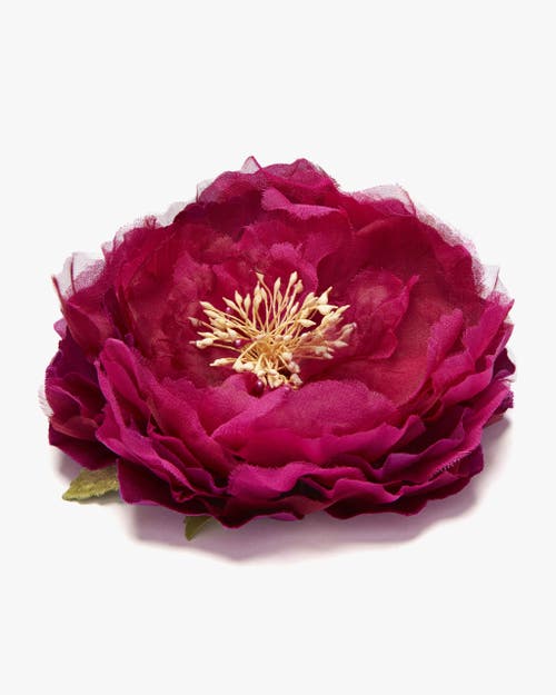 Helena Simon The Magenta Peony Floral Brooch In Purple