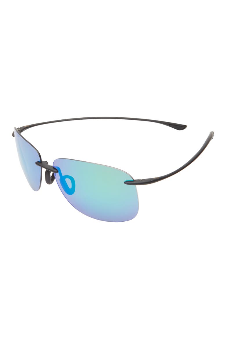 62mm Core Shield Polarized Sunglasses, Alternate, color, BLACK BLACK GREEN
