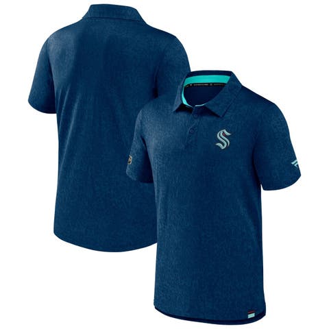 Men's Fanatics Branded  Deep Sea Blue Seattle Kraken Authentic Pro Jacquard Polo