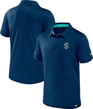 FANATICS Men's Fanatics Branded  Deep Sea Blue Seattle Kraken Authentic Pro Jacquard Polo
