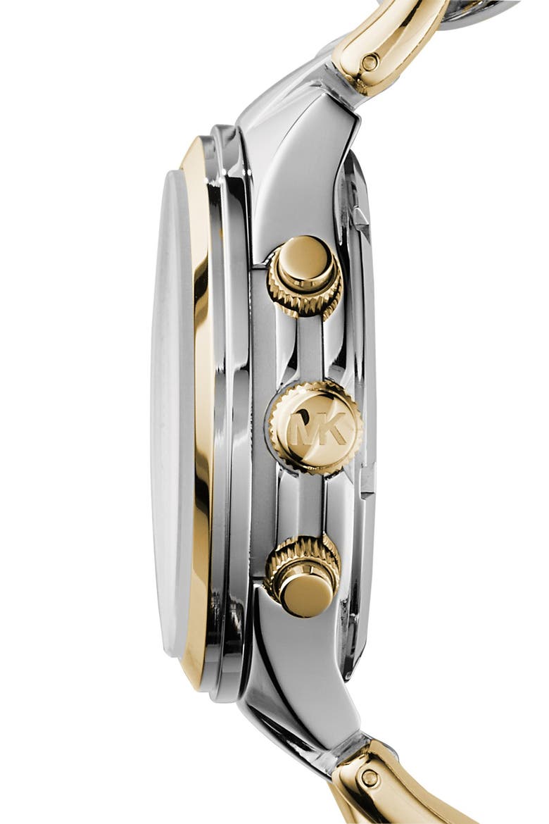 Michael Kors Chain Bracelet Chronograph Watch, 38mm, Alternate, color, SILVER/ GOLD