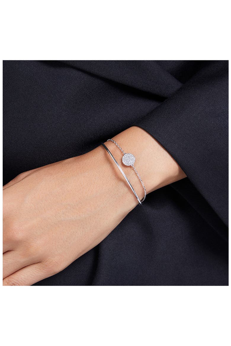 Sublima Bangle Bracelet, Alternate, color, WHITE/ SILVER