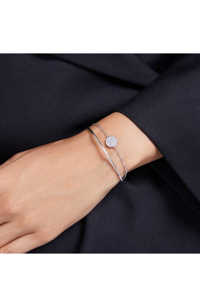 Swarovski Sublima Bangle Bracelet, Alternate, color, White/ Silver