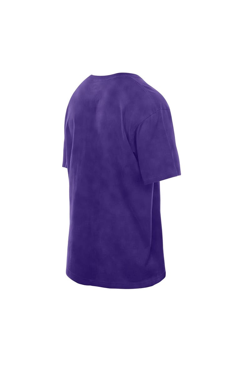 Men's New Era Purple Los Angeles Lakers Old School Sport Vintage Wash T-Shirt, Alternate, color, Purple
