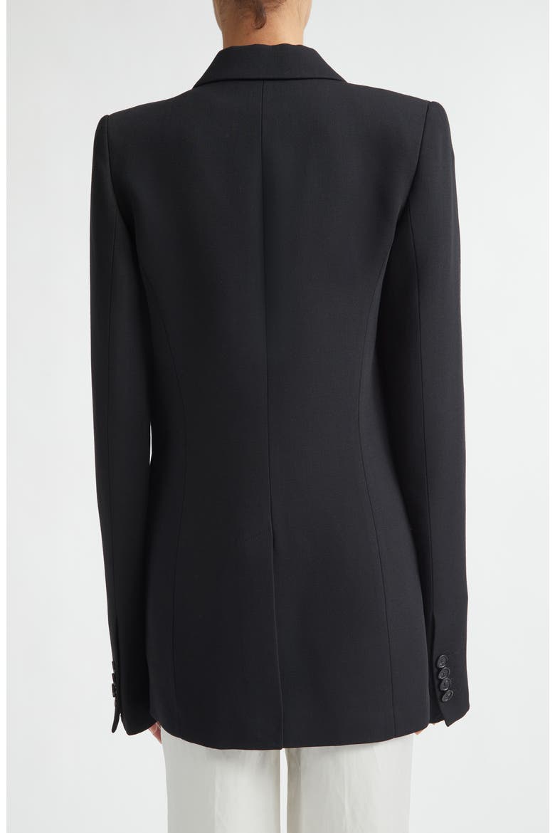 Slim Tailored Double Breasted Blazer, Alternate, color, BLACK