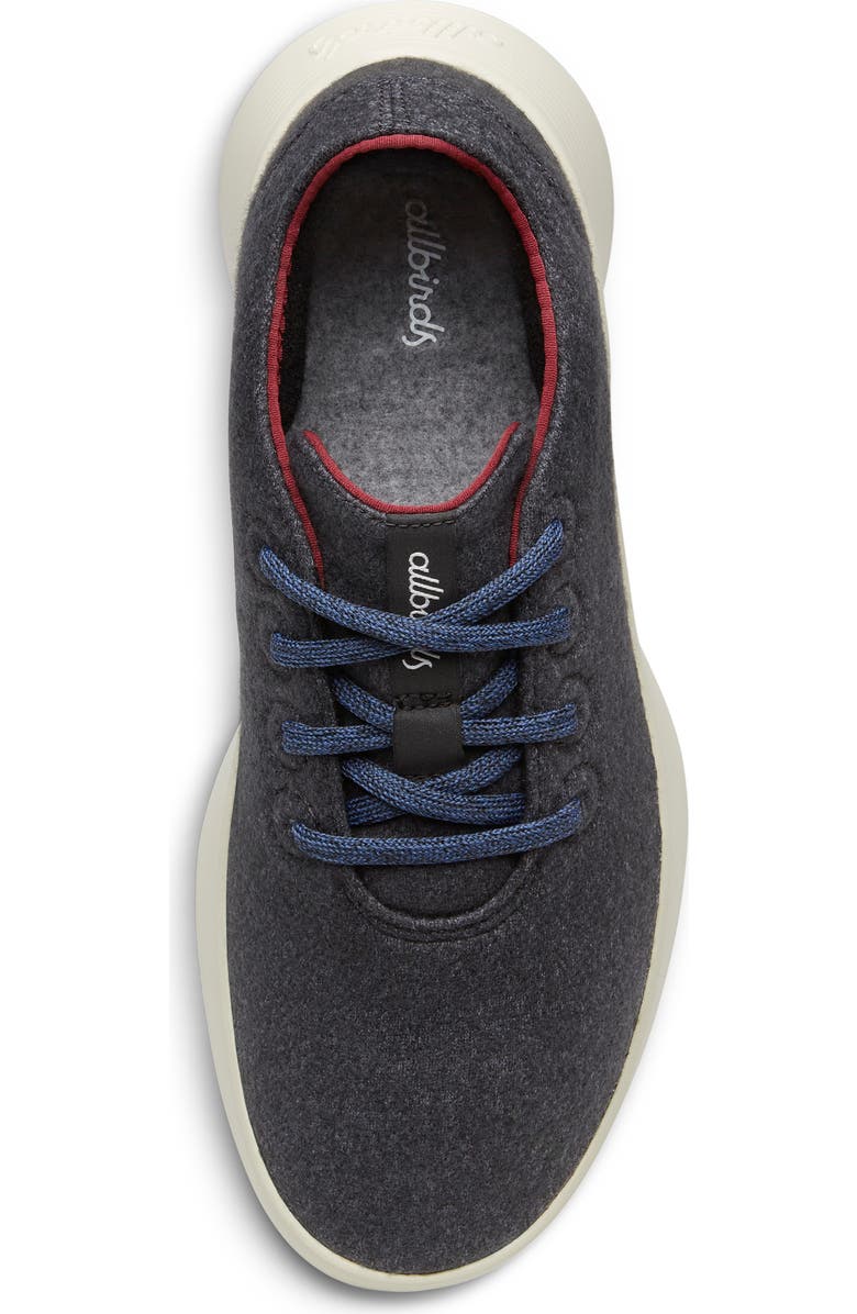 Allbirds Wool Runner Go Sneaker, Alternate, color, Dark Grey/ Thunder Red