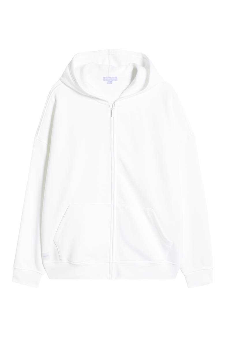 Cozy Crush Oversize Zip Hoodie, Alternate, color, BRT WHITE