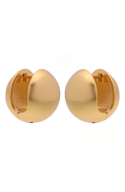 Reiss Pollie Polished Ball Huggie Hoop Earrings In Gold Tone