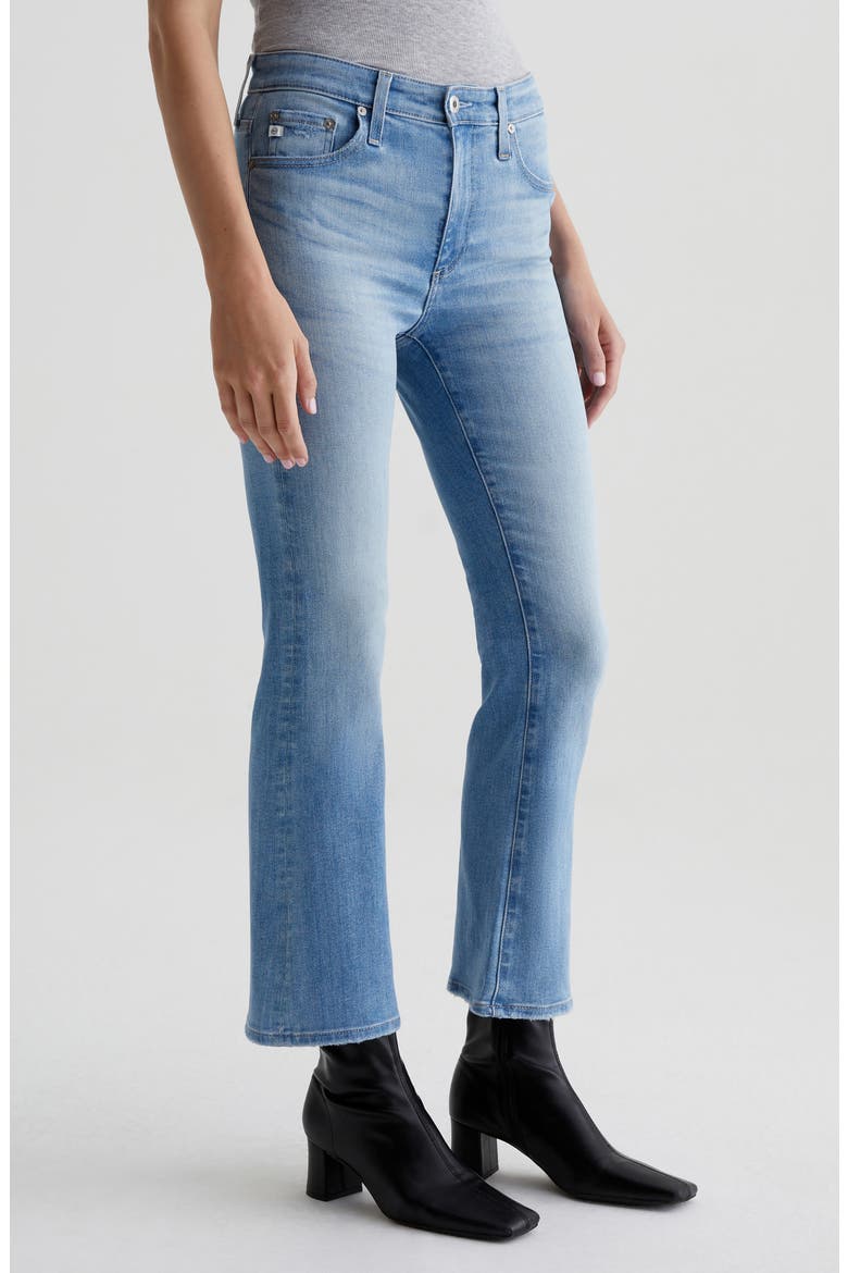 Farrah Mid Rise Rise Crop Bootcut Jeans, Main, color, NORDIC SEA