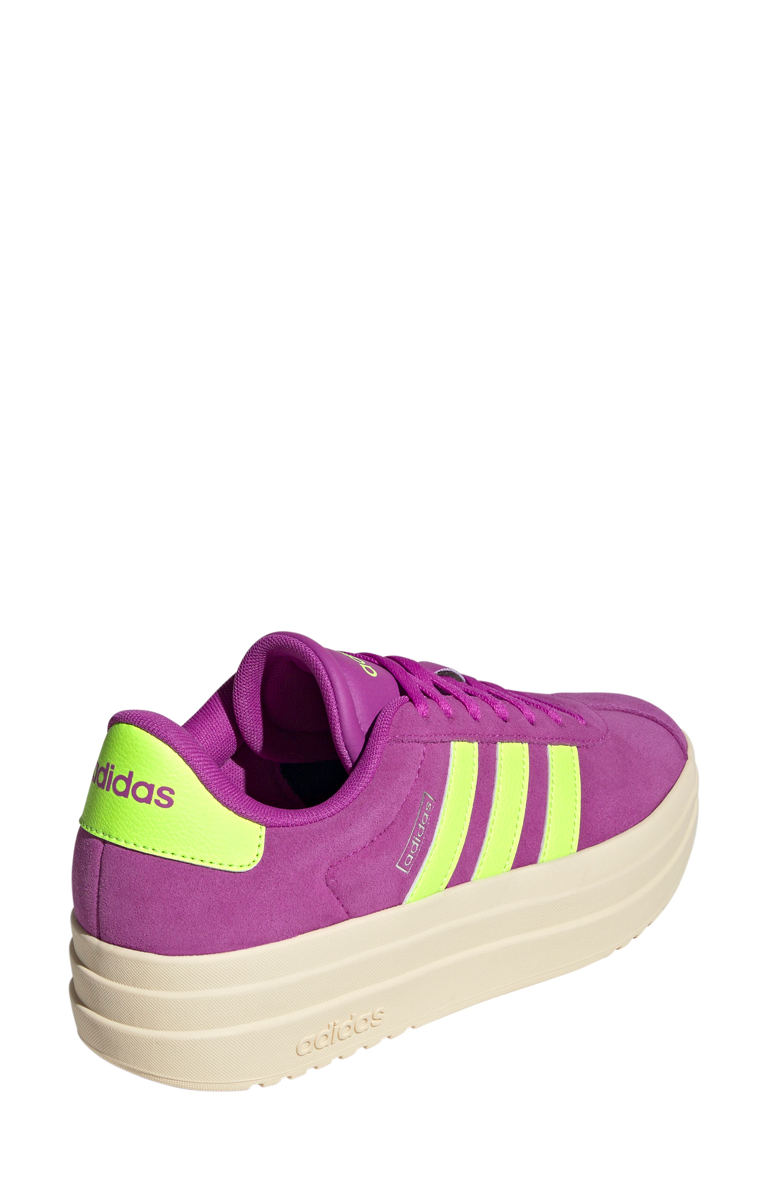 adidas VL Court Bold Platform Sneaker, Alternate, color, Flash Pink/ Lemon/ Silver Met.