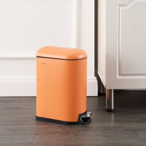 Happimess Roland Mini 2.6-gallon Step-open Trash Can In Carrot Cake