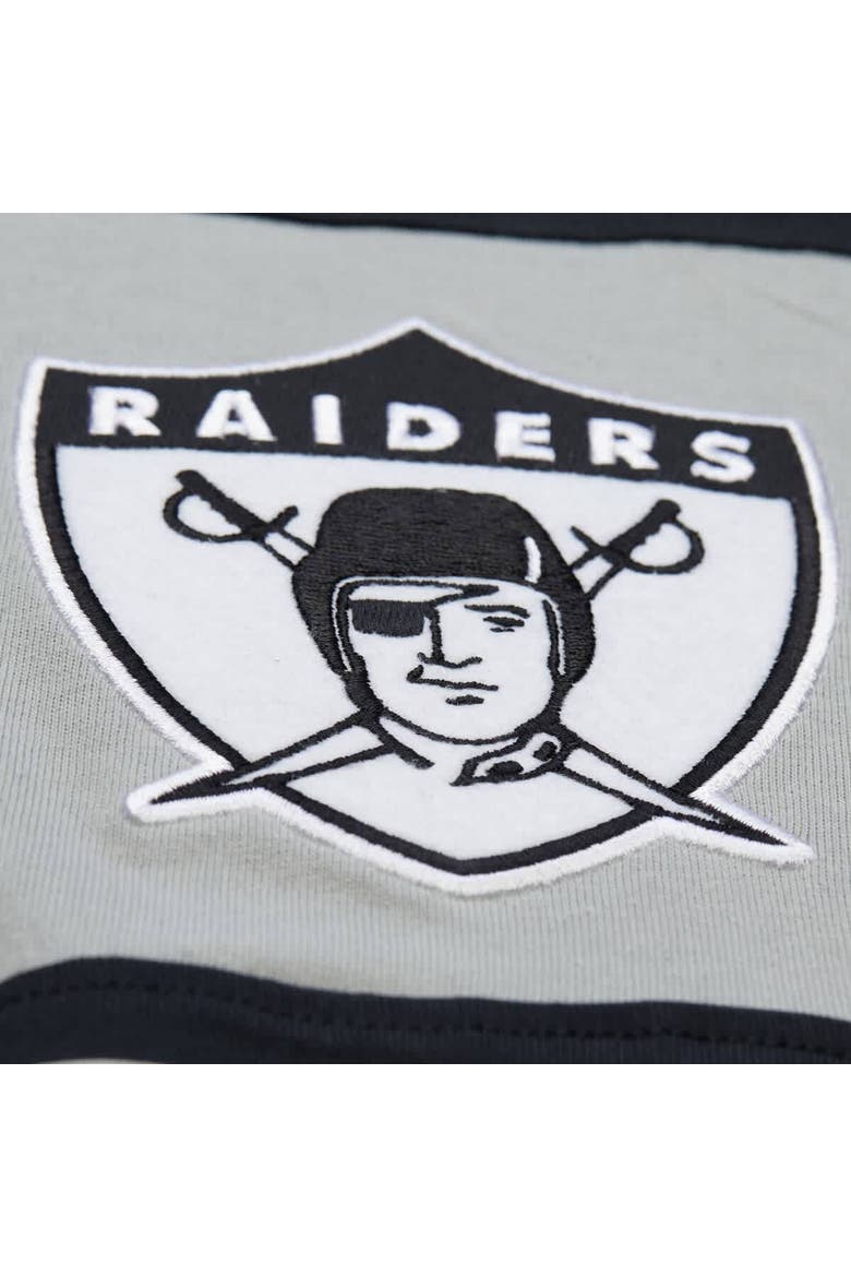 Men's Mitchell & Ness Black Oakland Raiders Retro Colorblock Tank Top, Alternate, color, Black