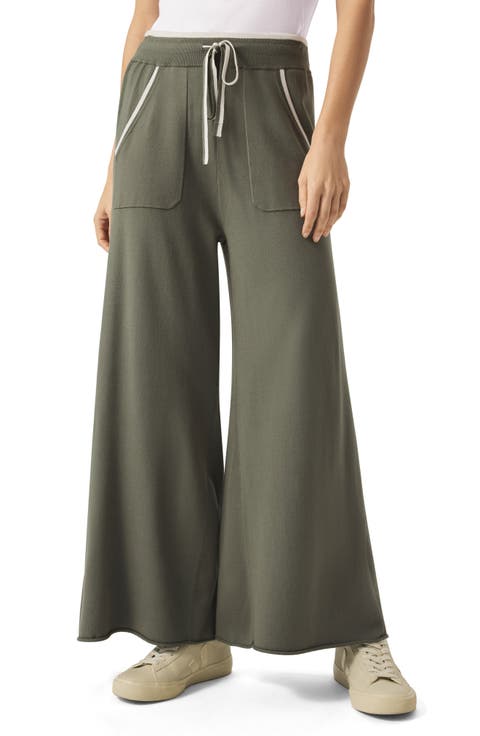 Veronica Crop Wide Leg Sweater Knit Pants