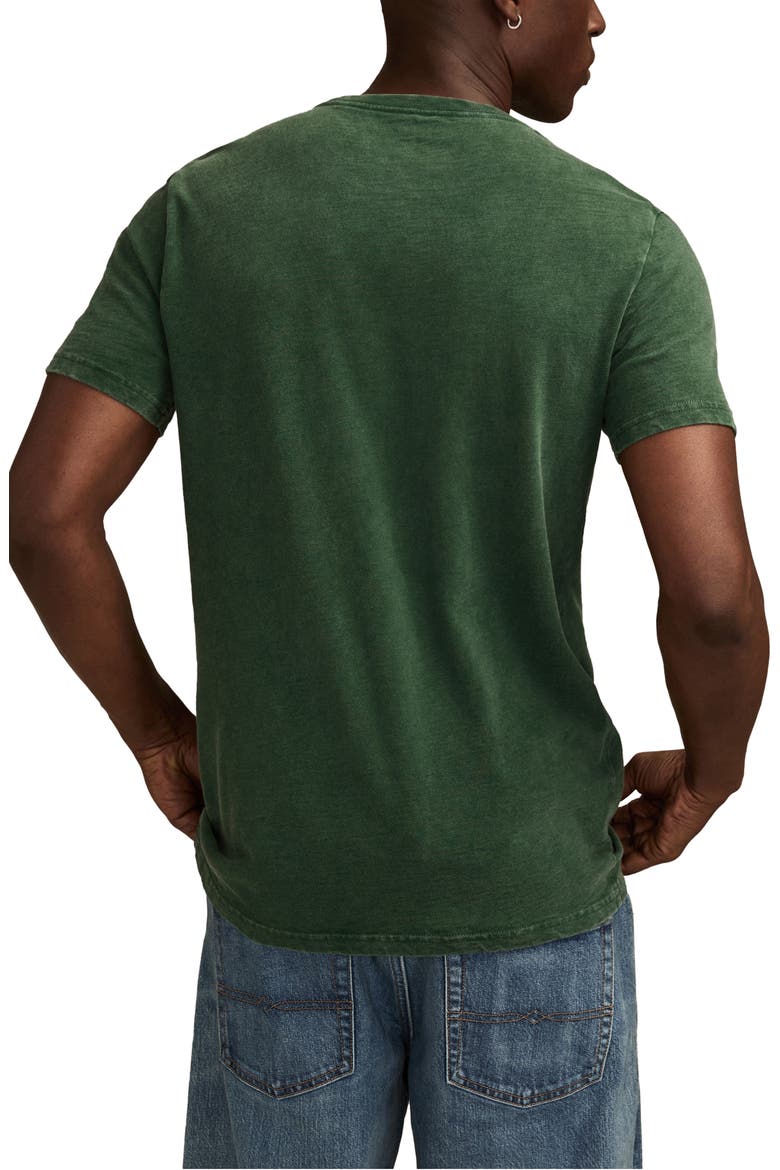Athletics Flocked Logo Graphic T-Shirt, Alternate, color, DARK GREEN