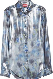 DIESEL® Ronor Floral Georgette Button-Up Shirt