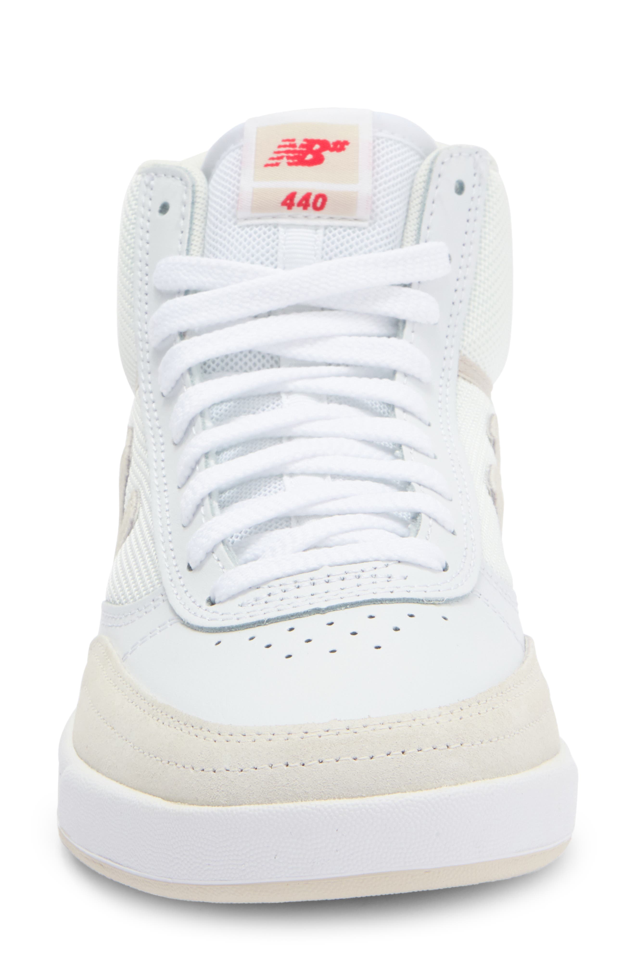 New Balance 440 High Top Sneaker, Alternate, color, White/ Red