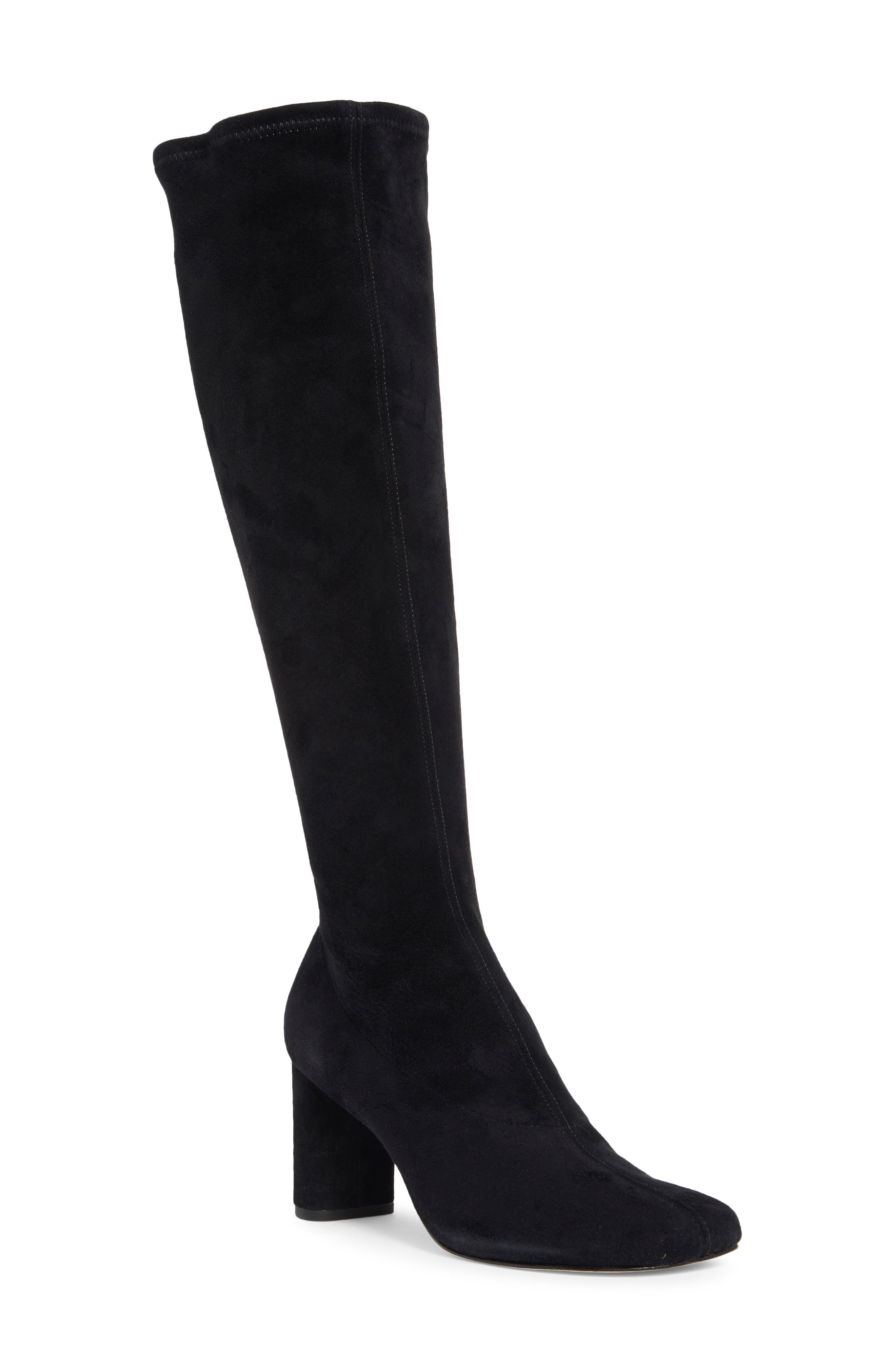 BLACK STRETCH SUEDE