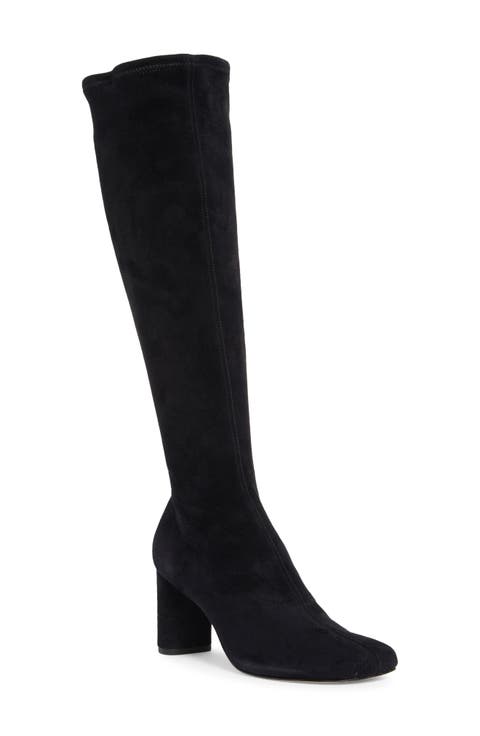 Belinda Stretch Leather Knee High Boot