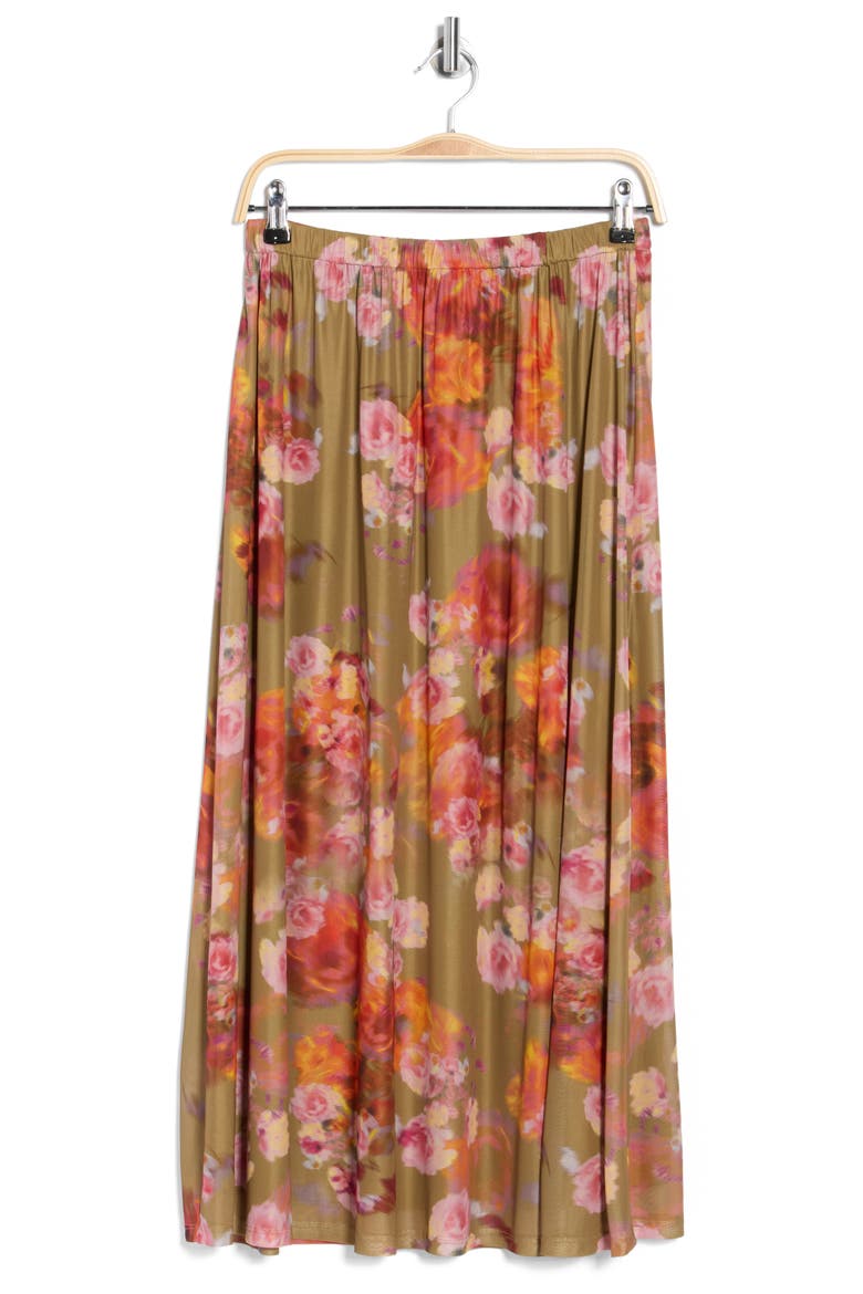 Floral Mesh Skirt, Alternate, color, TAN