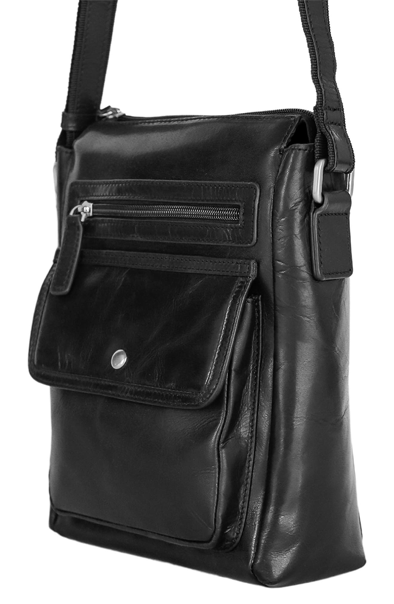 Mancini Buffalo Leather Everyday Crossbody Bag, Alternate, color, 
