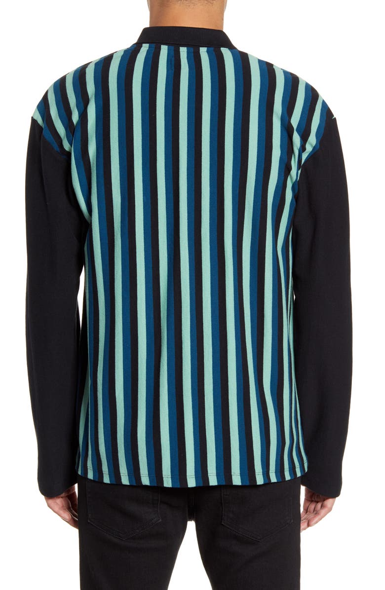 Obey Bold Stripe Piqué Shirt Jacket, Alternate, color,
