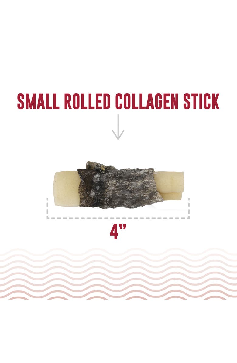 ICELANDIC+ Beef Rolled Collagen Stick with Wrapped Fish 4" Dog Treat, Alternate, color, 