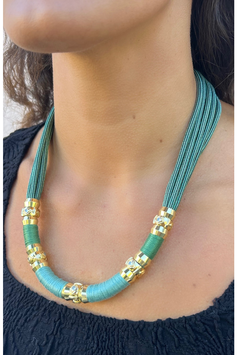Colorblock Necklace, Alternate, color, Eucalyptus