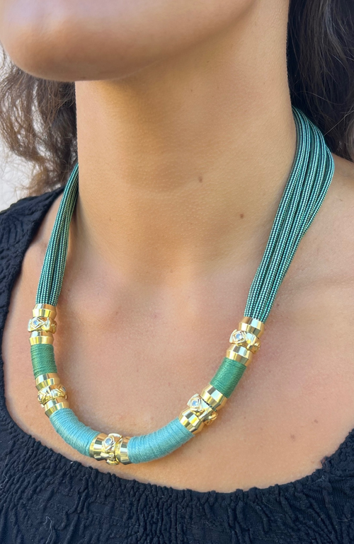 Holst + Lee Holst+lee Colorblock Necklace In Green