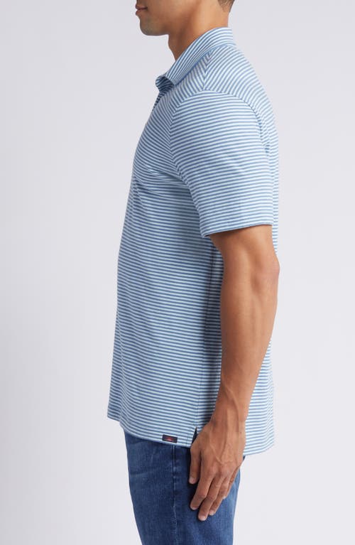 Faherty Retreat Stripe Polo In Aqua Springs Stripe