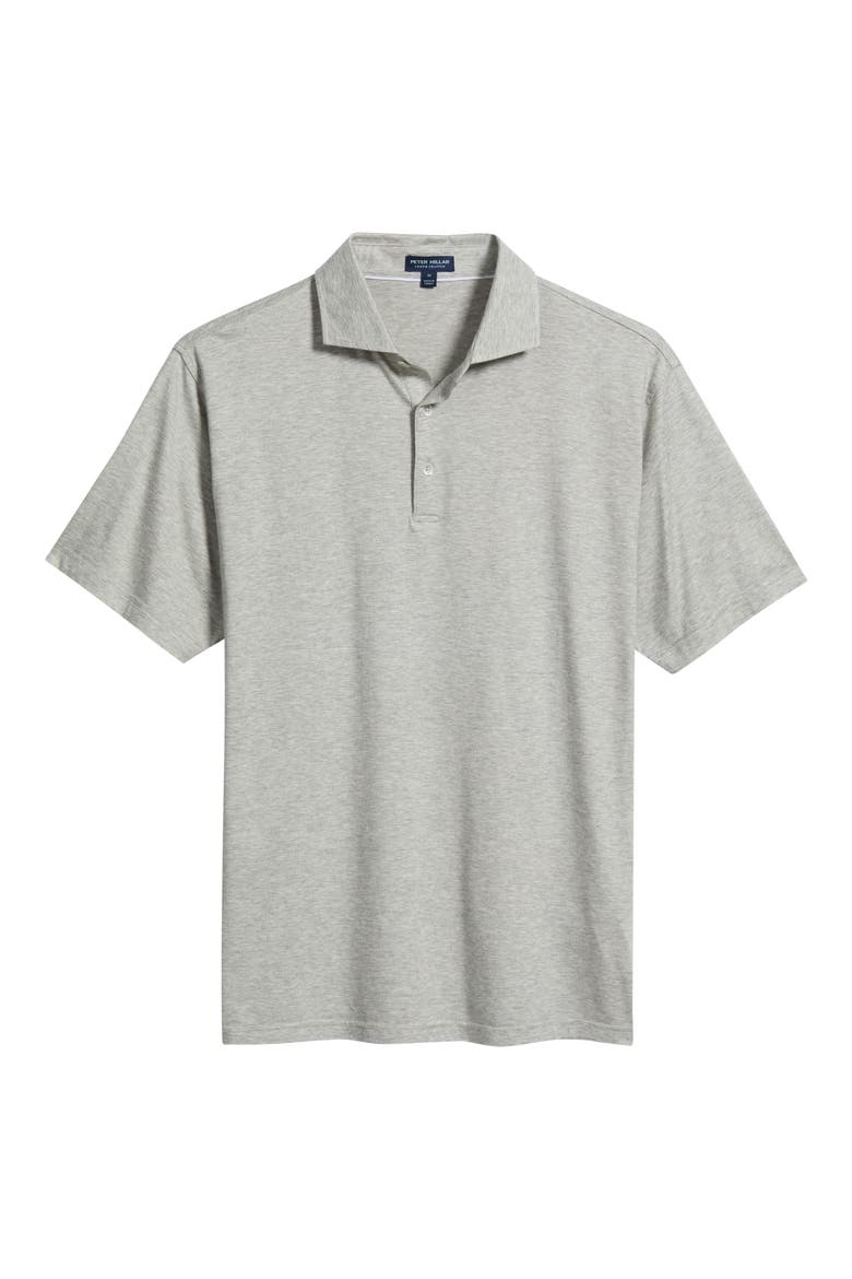 Crown Crafted Excursionist Flex Microstripe Polo, Alternate, color, GALE GREY