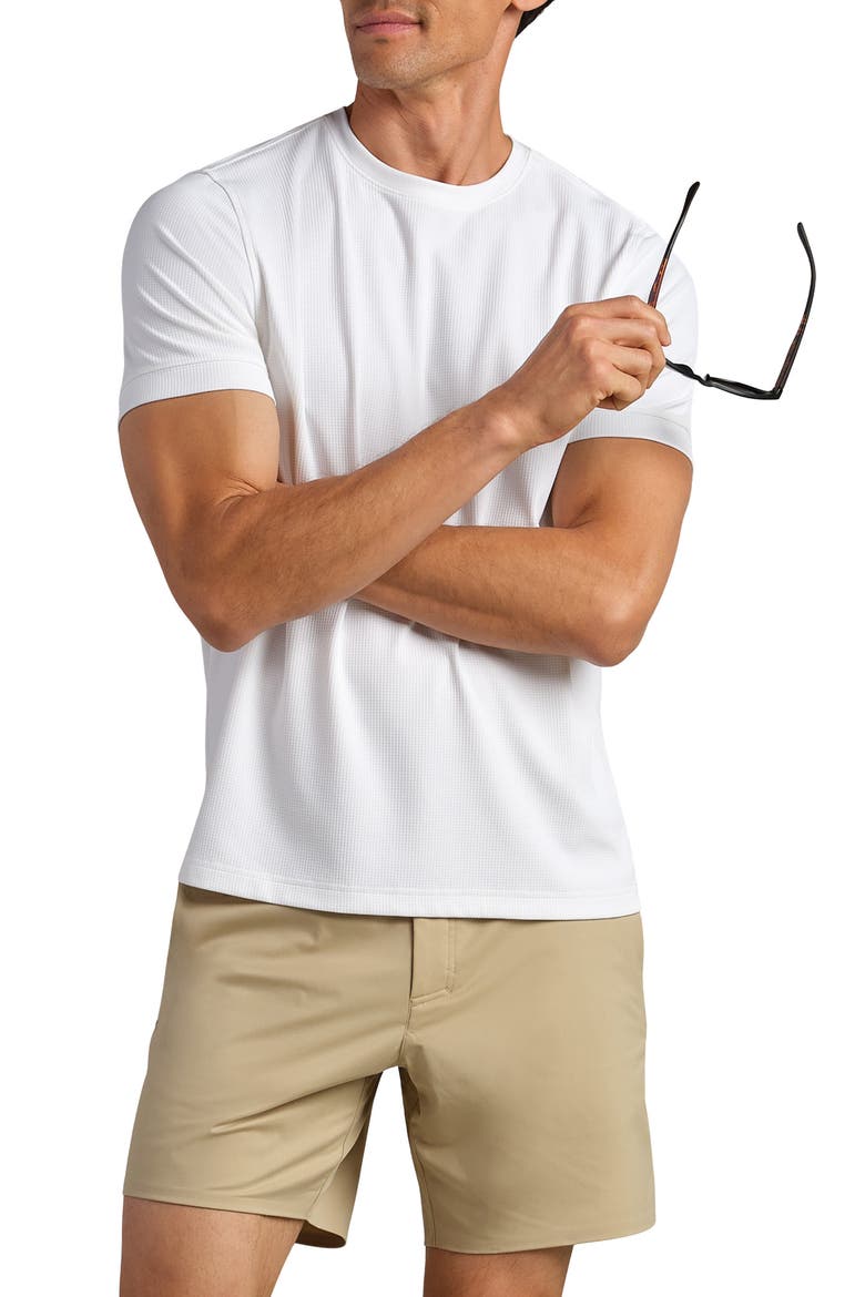 Waffle Tech Crew T-Shirt, Main, color, WHITE
