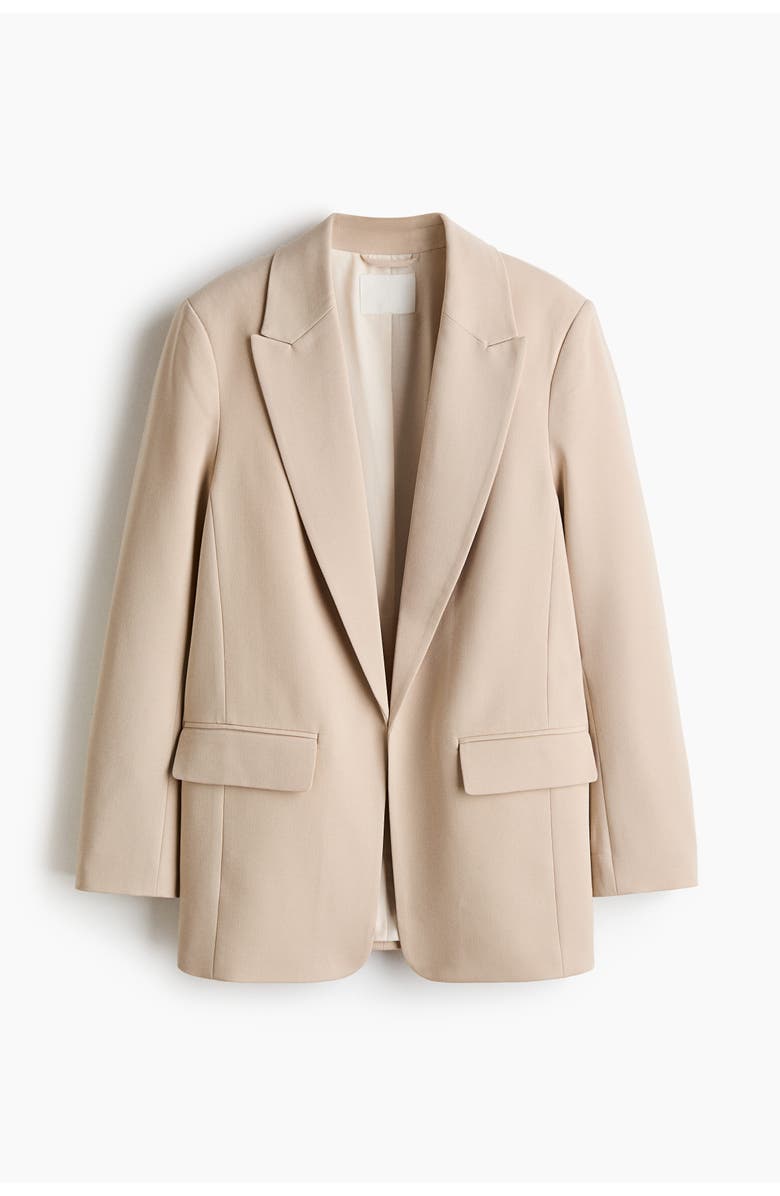 H&M Throw-on Blazer, Main, color, Light Beige
