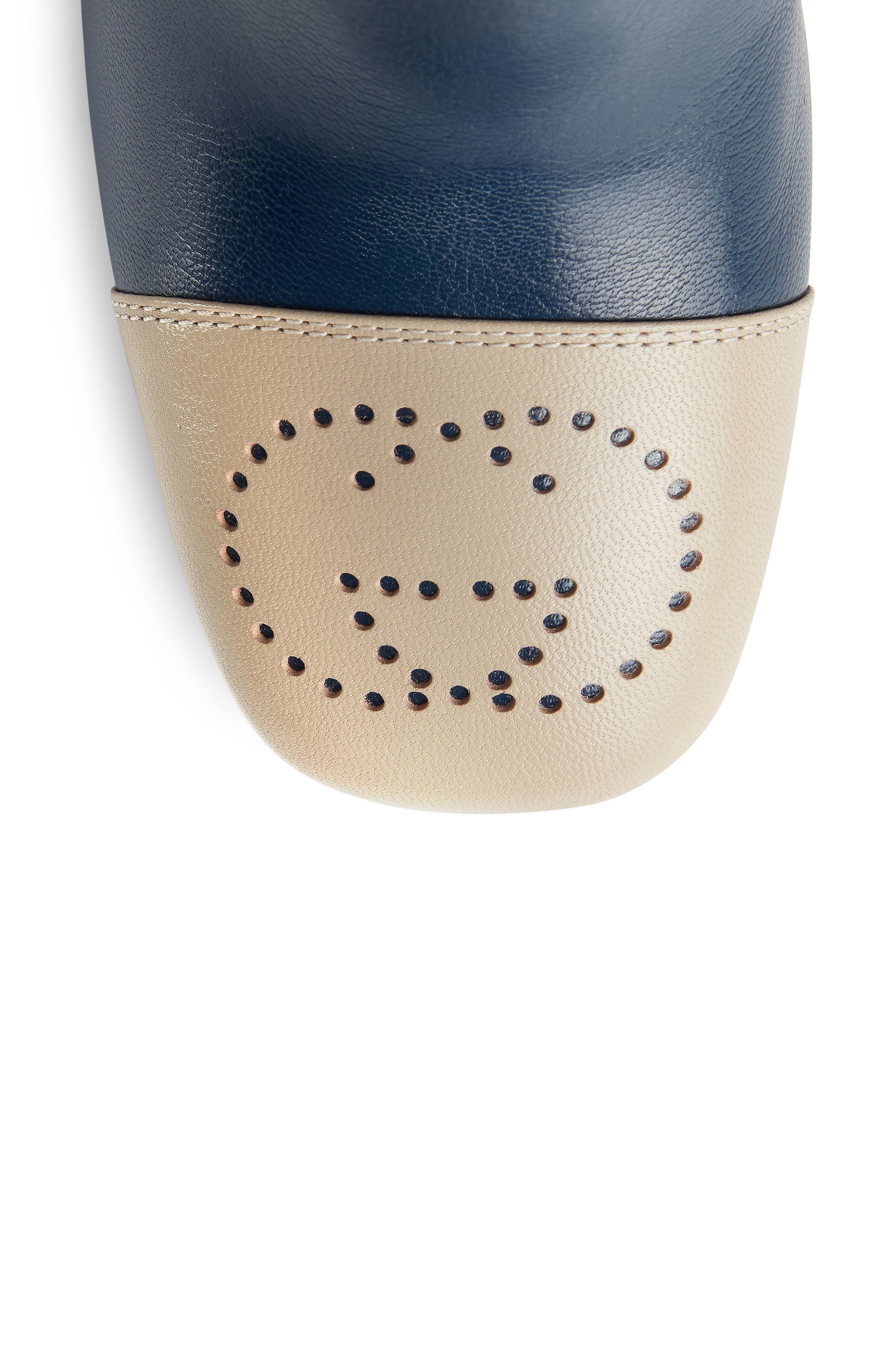 Gucci Hills Logo Bootie, Alternate, color, Oatmeal/ Blue Agata