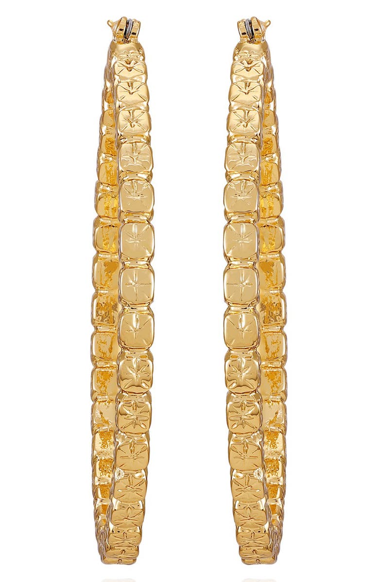 Vince Camuto Had a Chain Hoop Earrings, Main, color, Gold Tone