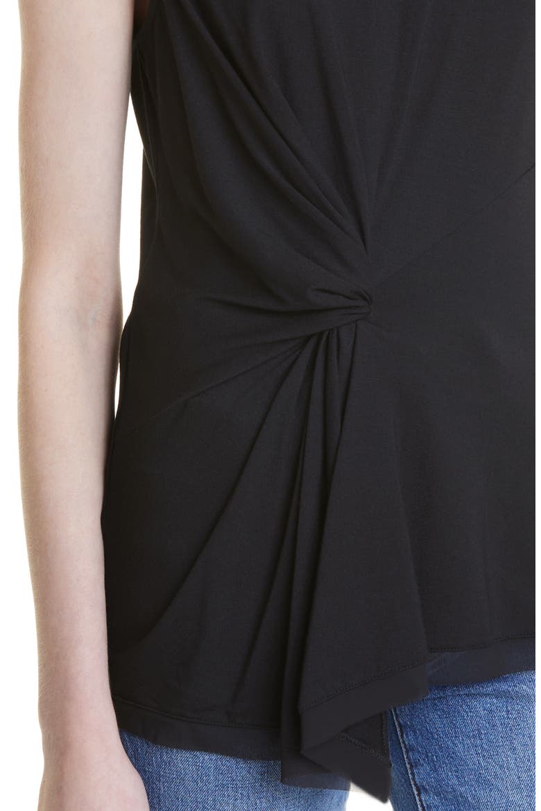 Stevie Twist Front Top, Alternate, color, BLACK