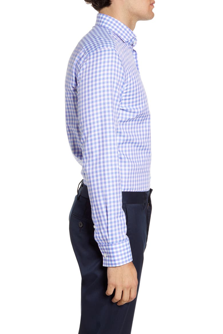 Slim Fit Check Dress Shirt, Alternate, color, PURPLE