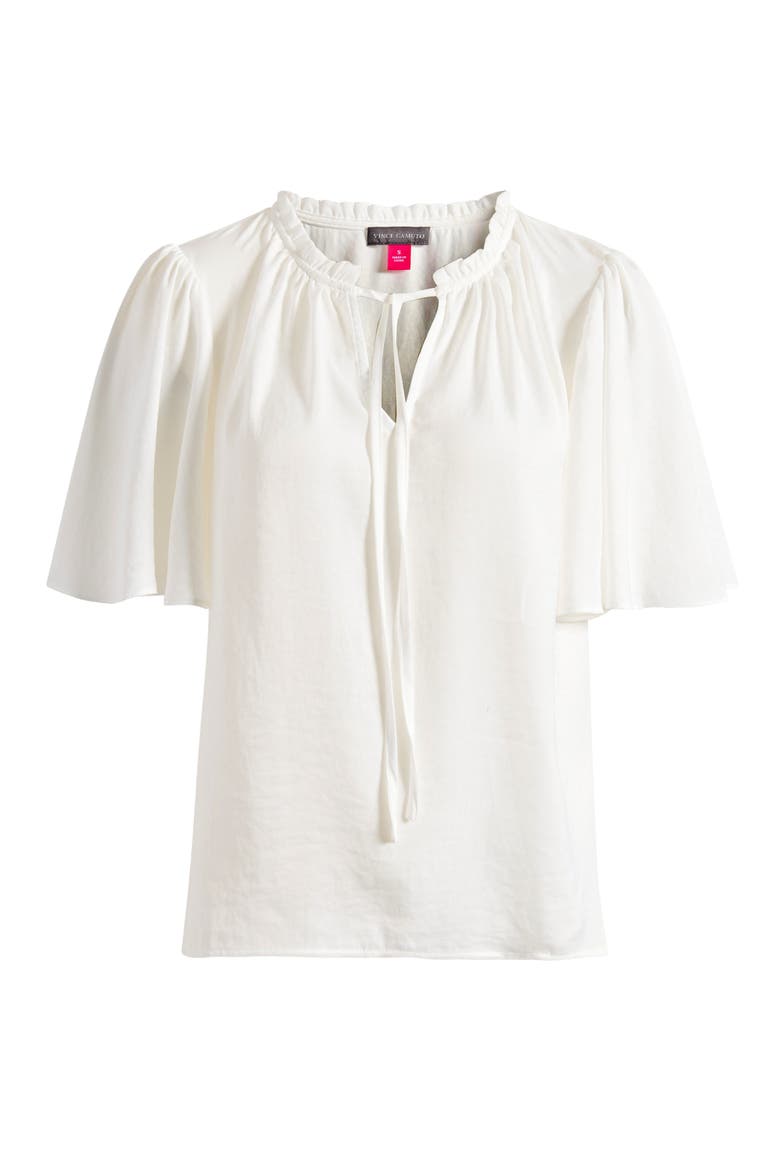 Tie Neck Top, Alternate, color, NEW IVORY