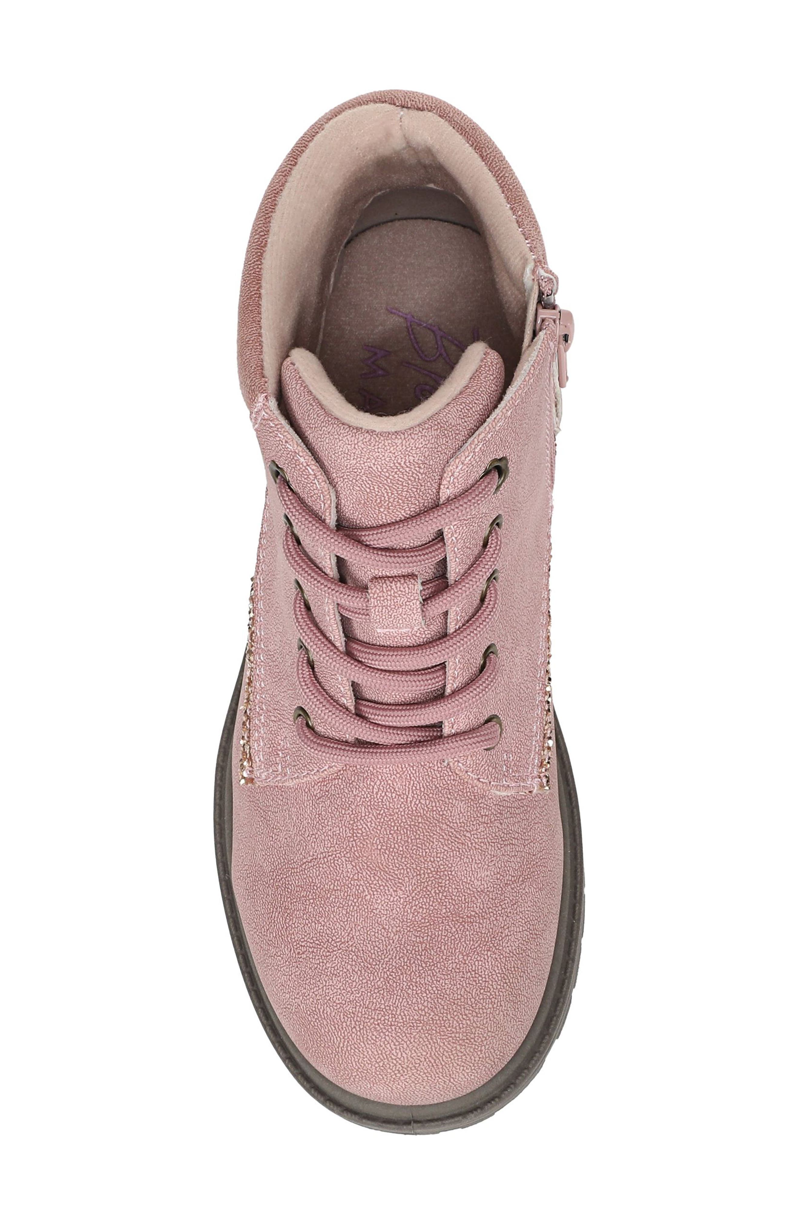 Kids' Rocket-Ki Faux Leather Boot, Alternate, color, PINK FAUX NUBUCK