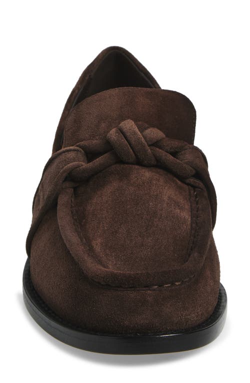 Bottega Veneta Astaire Fondente Suede Moccasin In Brown