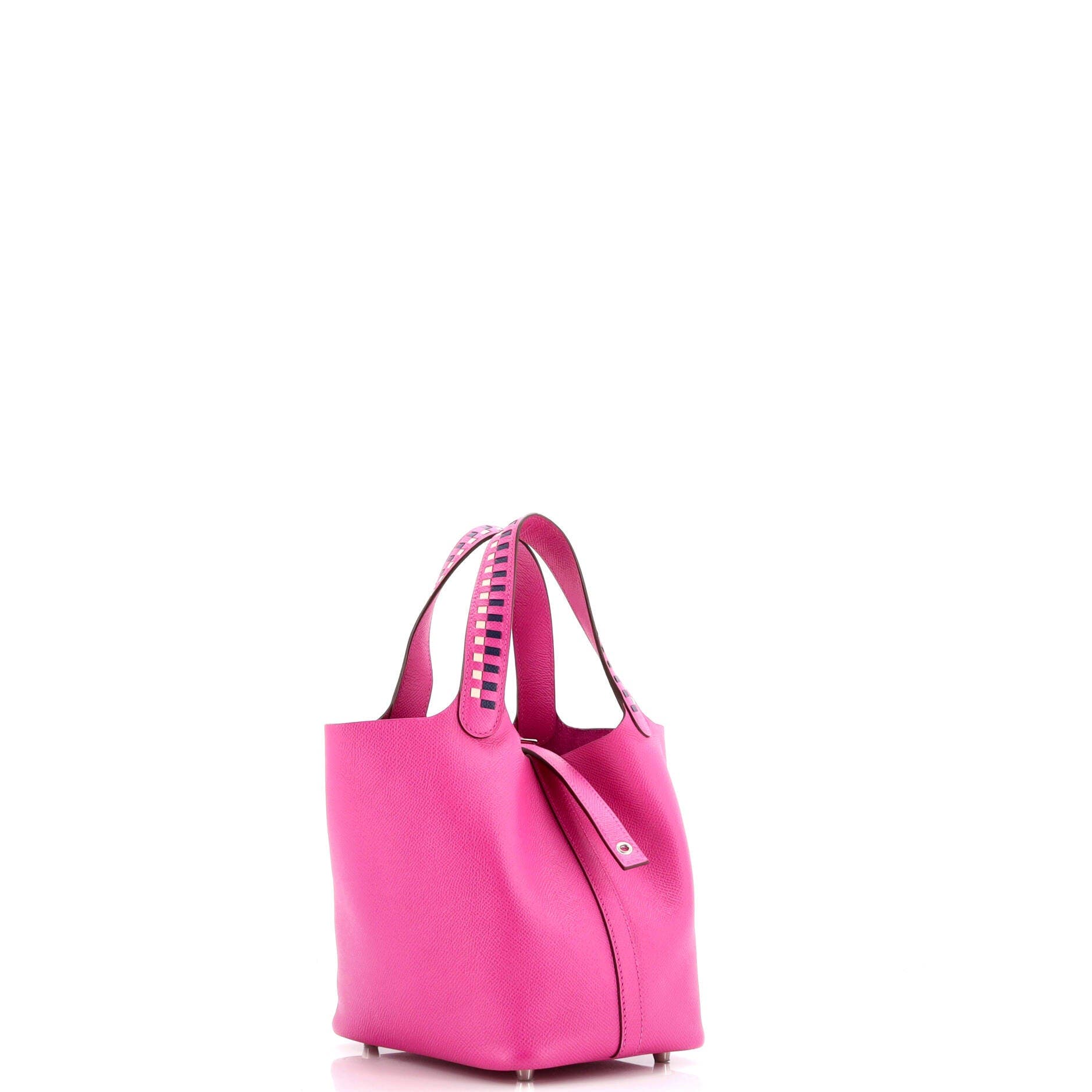 Picotin Lock Bag Tressage Epsom PM, Alternate, color, Pink