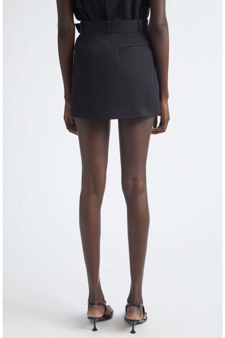 Bruni Cotton Drill Wrap Front Shorts, Alternate, color, BLACK