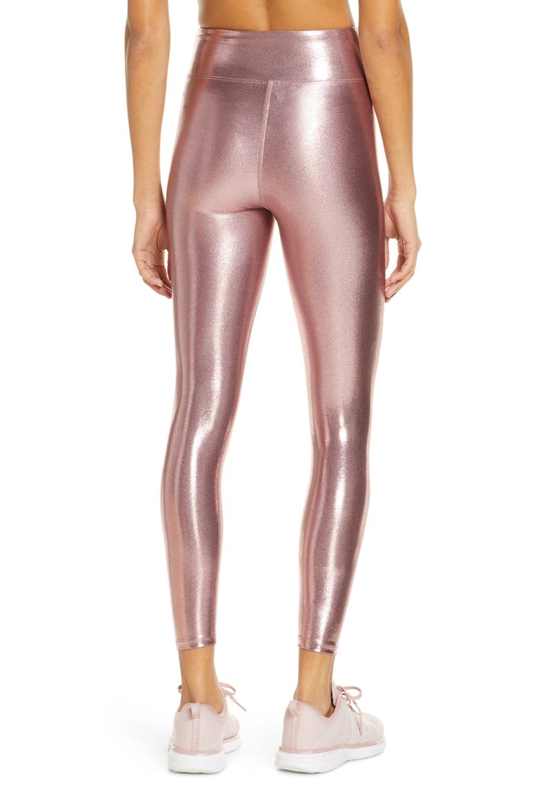 Marvel Metallic High Waist Leggings, Alternate, color, ROSE GOLD