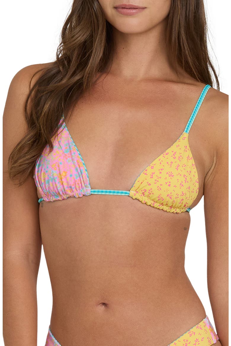 Babe Alert Reversible Slider Triangle Bikini Top, Main, color, AGAVE