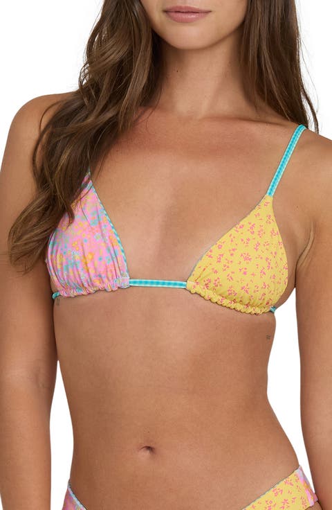 Babe Alert Reversible Slider Triangle Bikini Top