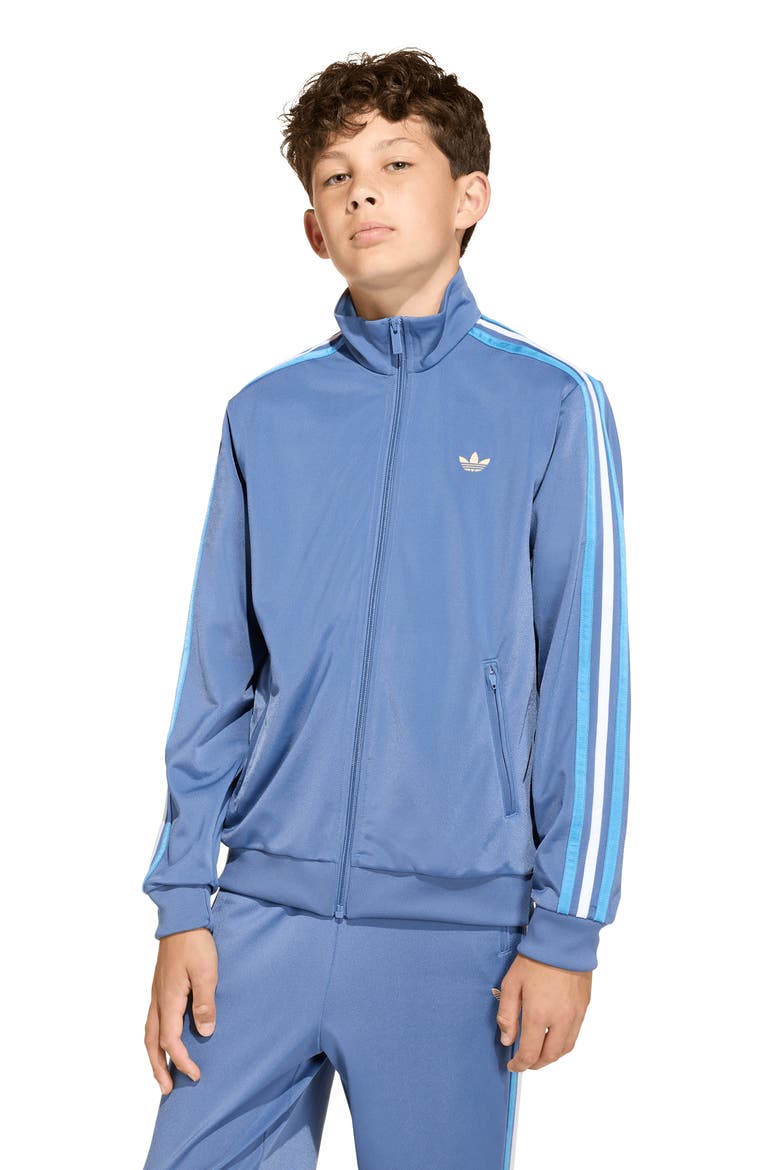 Kids' Firebird Recycled Polyester Track Jacket, Alternate, color, CREW BLUE/ LIGHT FOOTBALL GOLD