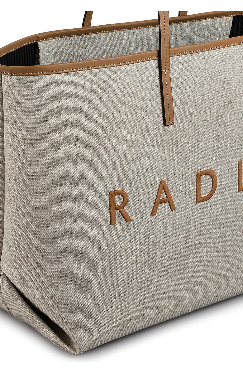 Radley Sutherland Row Large Open Top Tote Bag, Alternate, color, Saddle